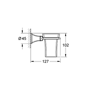 Grandera Diş Fırçalığı, Krom, 40626000