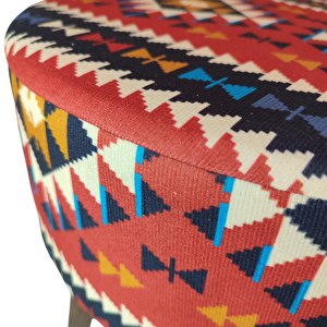 Puf Koltuk Bench Tabure – Anadolu Kilim Al- Ahşap Ayaklı