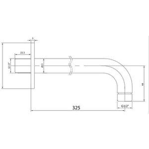 Eca Duvardan Duş Başlığı Borusu Krom, 102126608