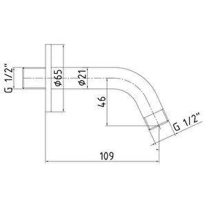 Eca Duvardan Duş Başlığı Borusu Krom, 102126650