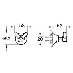 Askılık, Juno Classic, İkili, Krom, A44423