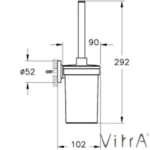 Vitra Tuvalet Fırçalığı, Ilia, Duvardan, A44201
