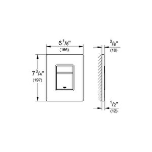 Skate Cosmopolitan Kumanda Paneli, Fırçalı Nikel, 38732en0