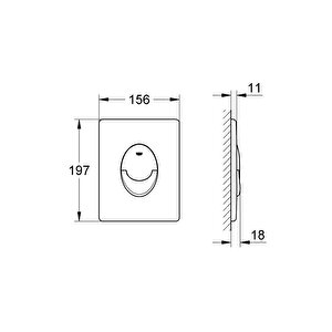 Skate Air Kumanda Paneli, Krom, 38505000