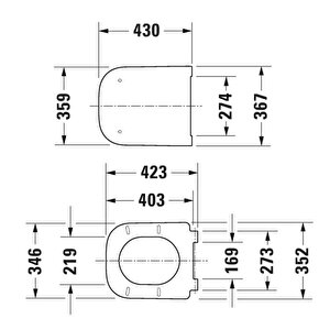 Happy D.2 Klozet Kapağı, Yavaş Kapanır, Beyaz, 0064590095