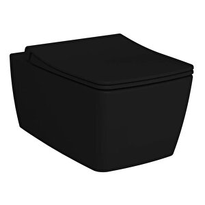 Vitra Asma Klozet Metropole Rim-ex Kanalsız, 56 Cm, Mat Siyah, 7672b083-0559