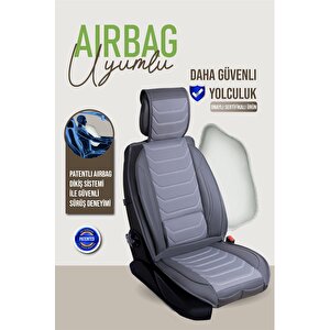 Fiat Bravo Sx Uyumlu Lüx Deri Oto Koltuk Kılıfı Ön Arka Takım Trend Serisi Füme Füme