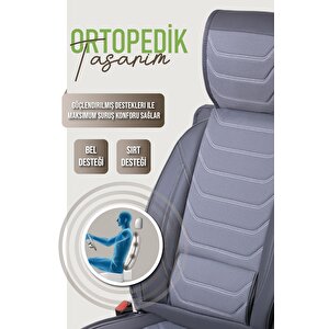 Ssanyong Actyon 2005-2011 Uyumlu Lüx Deri Oto Koltuk Kılıfı Ön Arka Takım Trend Serisi Füme