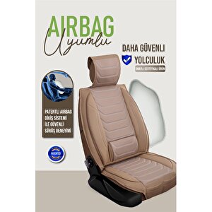 Subaru Forester Uyumlu Lüx Deri Oto Koltuk Kılıfı Ön Arka Takım Trend Serisi Bej