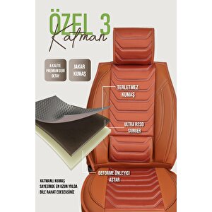 Opel Zafira Uyumlu Lüx Deri Oto Koltuk Kılıfı Ön Arka Takım Trend Serisi Tarçin