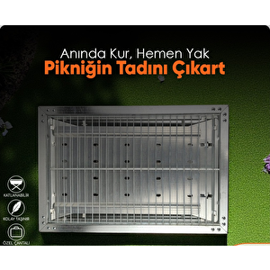 Mi̇raç 40x30cm Katlanir Mangal Çantali Lazer Kesi̇m Küçük Boy