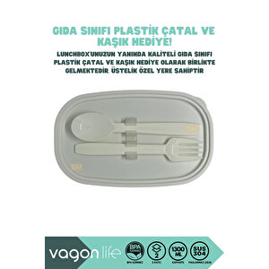 Bento 1300ml Lunchbox Yeni Koleksiyon 2 Katlı 3 Bölmeli Paslanmaz Çelik Sefer Tası Yemek Kutusu Koyu Yeşil-fıstık Yeşili