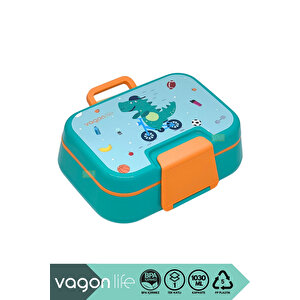 Bento 1030ml Lunchbox Yeni Koleksiyon Tek Katlı 3 Bölmeli Pp Plastik Sefer Tası Yemek Kutusu - Yeşil