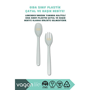 Vagonlife Bento 1300ml Lunchbox Yeni Koleksiyon Tek Katlı 4 Bölmeli Abs Plastik Çocuk Sefer Tası Yemek Kutusu - Lacivert