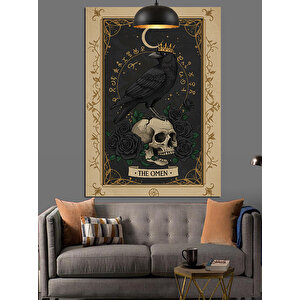Kargalı Kafatası Tarot Dekoratif Kanvas - Mdf Ahşap Tablo