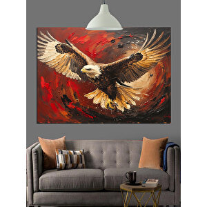 Kanat Açan Kartal Dekoratif Kanvas - Mdf Ahşap Tablo 70x100 cm