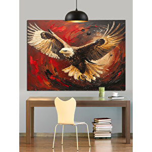 Kanat Açan Kartal Dekoratif Kanvas - Mdf Ahşap Tablo 70x100 cm