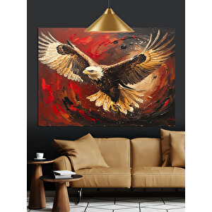 Kanat Açan Kartal Dekoratif Kanvas - Mdf Ahşap Tablo