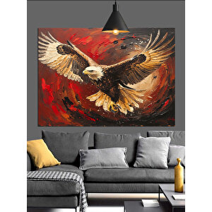 Kanat Açan Kartal Dekoratif Kanvas - Mdf Ahşap Tablo