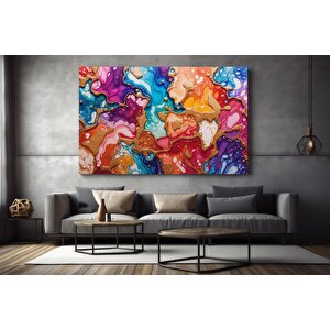 Pembe-altın Mermer Kanvas Tablo