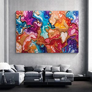 Pembe-altın Mermer Kanvas Tablo