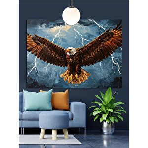 Gökyüzünde Yırtıcı Kartal Dekoratif Kanvas - Mdf Ahşap Tablo 70x100 cm