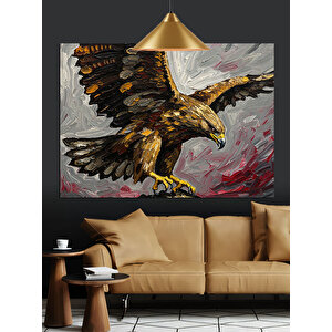 Avını Yakalanan Kartal Dekoratif Kanvas - Mdf Ahşap Tablo 70x100 cm