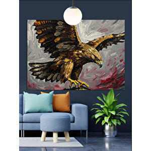 Avını Yakalanan Kartal Dekoratif Kanvas - Mdf Ahşap Tablo 50x70 cm