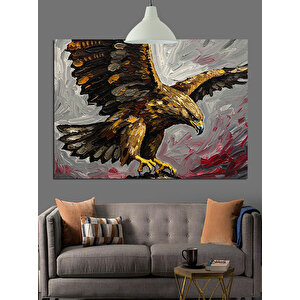 Avını Yakalanan Kartal Dekoratif Kanvas - Mdf Ahşap Tablo