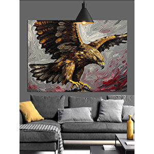 Avını Yakalanan Kartal Dekoratif Kanvas - Mdf Ahşap Tablo