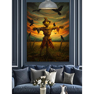 Kargalı Korkuluk Tarlası Dekoratif Kanvas - Mdf Ahşap Tablo 50x70 cm
