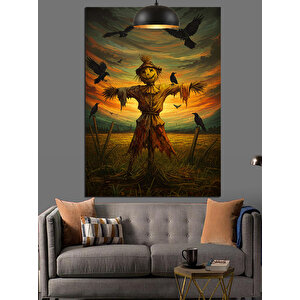 Kargalı Korkuluk Tarlası Dekoratif Kanvas - Mdf Ahşap Tablo 50x70 cm