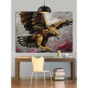 Avını Yakalanan Kartal Dekoratif Kanvas - Mdf Ahşap Tablo 25x35 cm