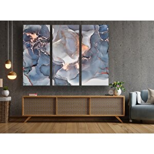 Mermer Sanat | Mavi Mermer Kanvas | Altın Mermer 80x120 cm