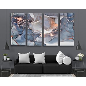 Mermer Sanat | Mavi Mermer Kanvas | Altın Mermer