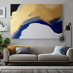 Lüks Mermer Duvar Dekoru, Lacivert Duvar Sanatı, Soyut Mermer Sanatı, Alkol Mürekkep Sanatı