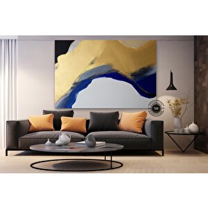 Lüks Mermer Duvar Dekoru, Lacivert Duvar Sanatı, Soyut Mermer Sanatı, Alkol Mürekkep Sanatı