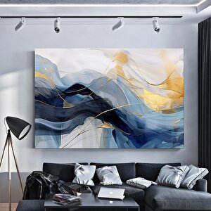 Lüks Mermer Dekor; Lacivert & Altın Mermer