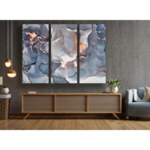 Mermer Sanat | Mavi Mermer Kanvas | Altın Mermer 120x180 cm
