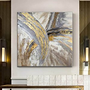 Modern Kanvas; Modern Mermer Kanvas; Alkol Mürekkebi Duvar Sanatı; Gümüş Kanvas; Mermer Kanvas Sanat 100x100 cm