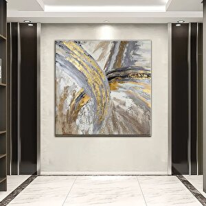 Modern Kanvas; Modern Mermer Kanvas; Alkol Mürekkebi Duvar Sanatı; Gümüş Kanvas; Mermer Kanvas Sanat 40x40 cm