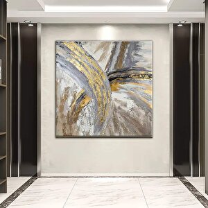 Modern Kanvas; Modern Mermer Kanvas; Alkol Mürekkebi Duvar Sanatı; Gümüş Kanvas; Mermer Kanvas Sanat 50x50 cm