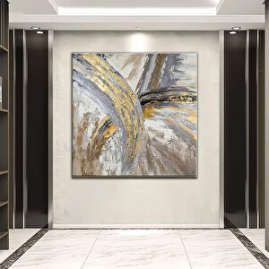 Modern Kanvas; Modern Mermer Kanvas; Alkol Mürekkebi Duvar Sanatı; Gümüş Kanvas; Mermer Kanvas Sanat 60x60 cm