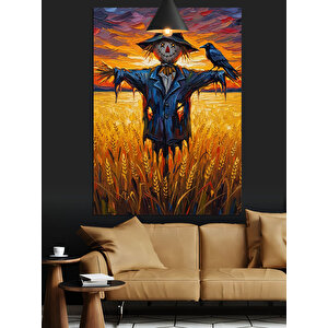 Kargalı Korkuluk Tarlası Dekoratif Kanvas - Mdf Ahşap Tablo 35x50 cm