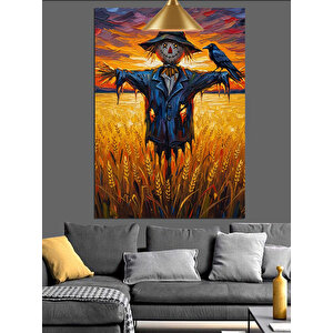 Kargalı Korkuluk Tarlası Dekoratif Kanvas - Mdf Ahşap Tablo 70x100 cm