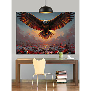 Uçan Kartal Manzara Dekoratif Kanvas - Mdf Ahşap Tablo