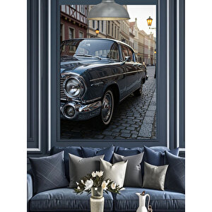 Klasik Araba Sokak Dekoratif Kanvas - Mdf Ahşap Tablo