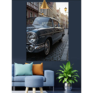 Klasik Araba Sokak Dekoratif Kanvas - Mdf Ahşap Tablo 35x50 cm