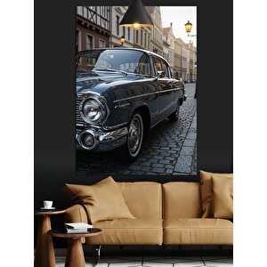 Klasik Araba Sokak Dekoratif Kanvas - Mdf Ahşap Tablo 25x35 cm