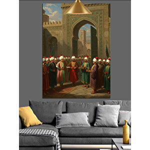 Osmanlı Askeri Tören Dekoratif Kanvas - Mdf Ahşap Tablo